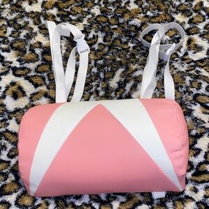 Amazon SoonTrans Pink & White Vibrating Pillow With Straps For Gaming Chair